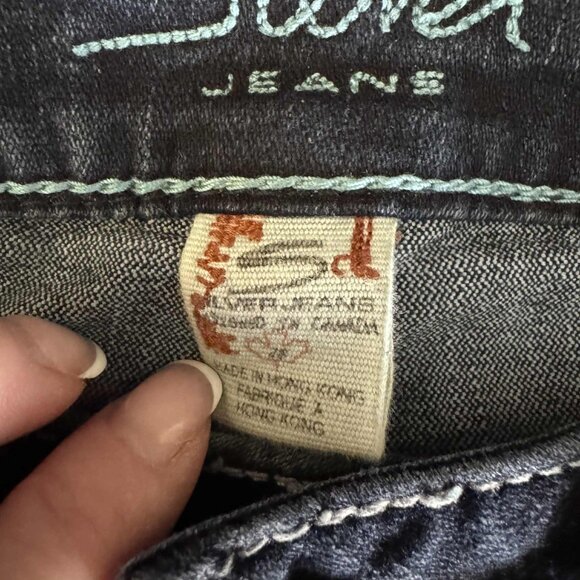 Women's Dark Wash Silver Aiko Capri Jeans Size 28 - Picture 7 of 11